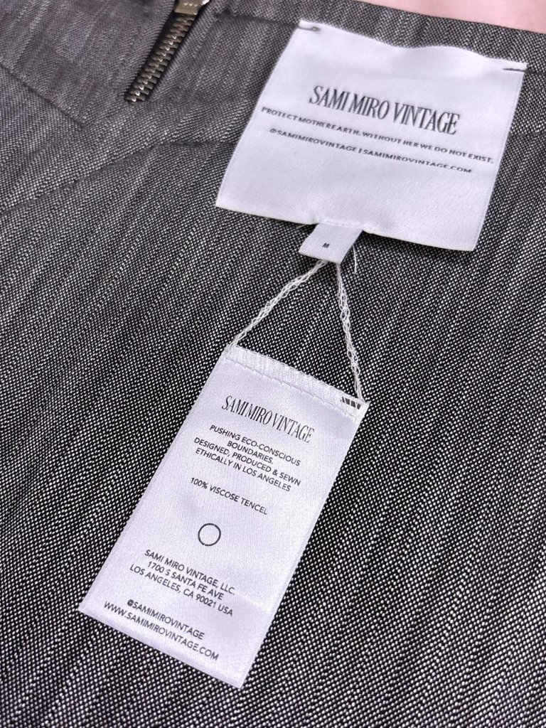 Sami Miro Vintage Grey V Line Mini Skirt New Size M — image 3 of 4